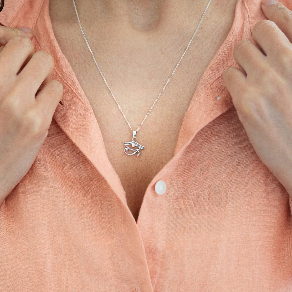 Zilveren Horus-oog hanger