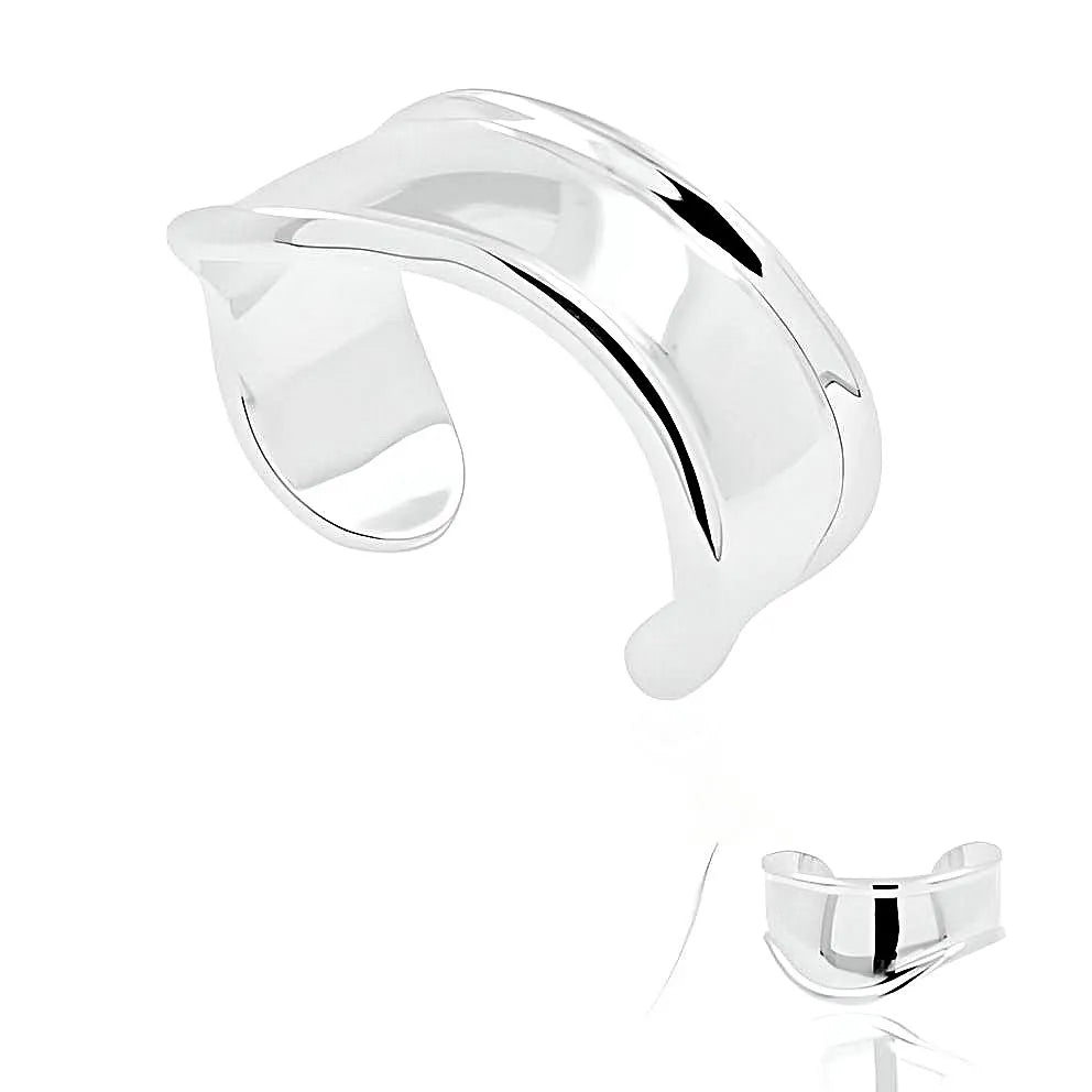 Zilveren golf manchetarmband