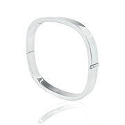 Vierkante zilveren manchetarmband