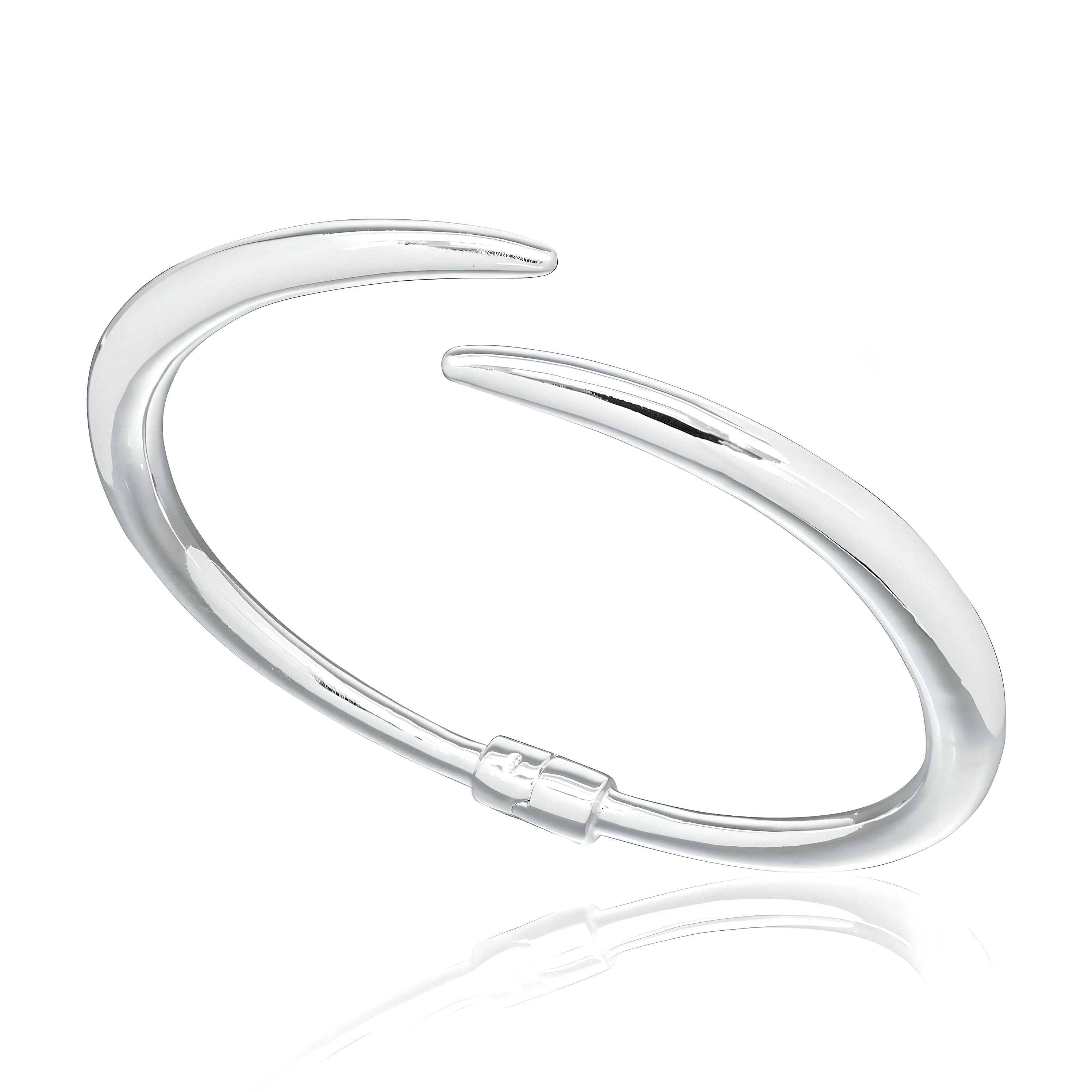 Zilveren minimalistische open armband