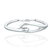 Zilveren gevlochten armband