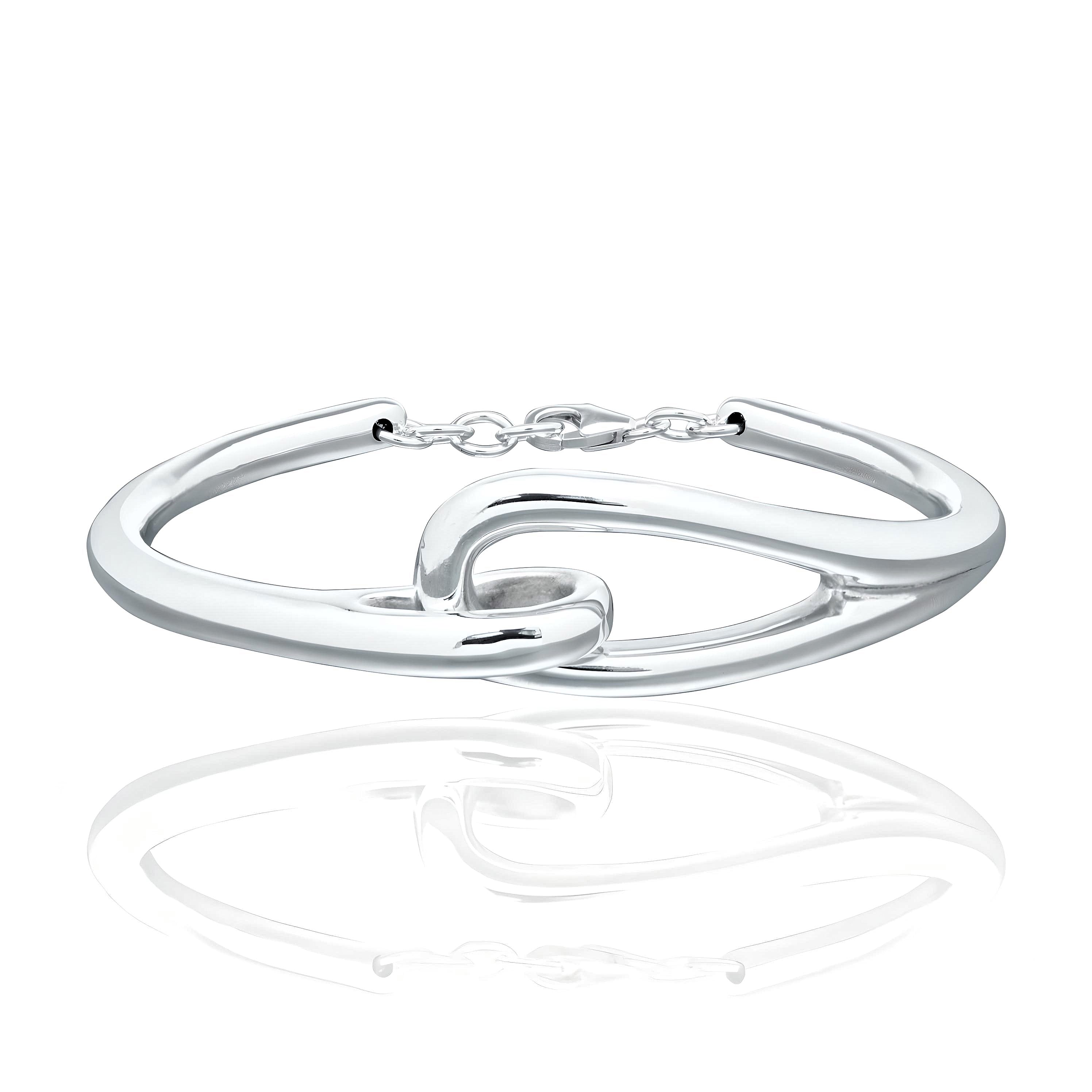 Zilveren gevlochten armband